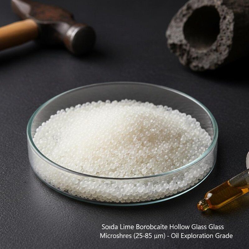 Soda Lime Borosilicate Mikrosfer kaca berongga dengan diameter 25-85 mikron untuk area eksplorasi minyak