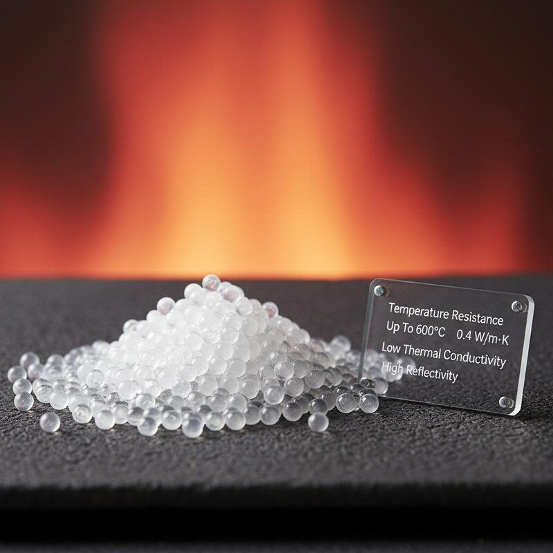 Ketahanan suhu hingga 600°C Manik-manik kaca berongga dengan konduktivitas termal rendah 0,04 W/m·K dan reflektivitas tinggi